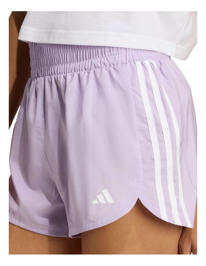 Pacer Training Stripes Woven High Rise Shorts in Purple image 4