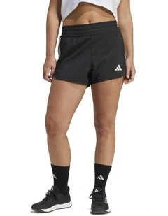 Pacer Workout Woven High Rise Shorts in Black