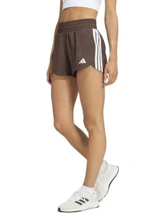 Pacer Workout Woven High Rise Shorts in Brown