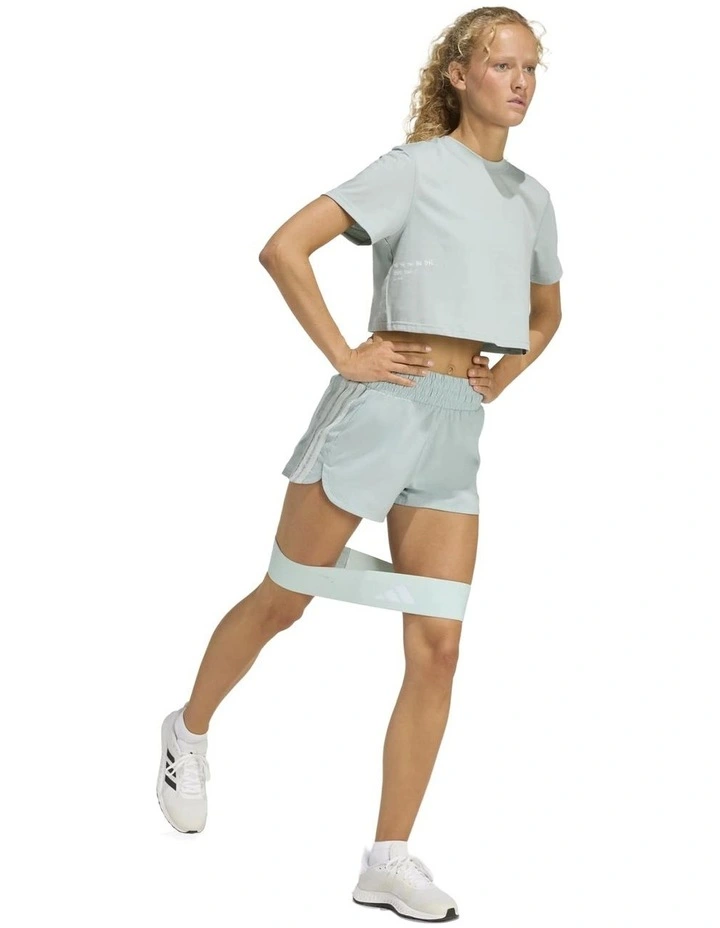 Pacer Workout Woven High Rise Shorts in Blue image 3