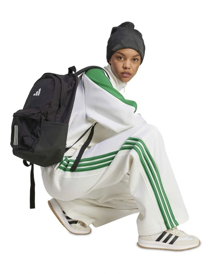 Stadium 3-Stripes Tracksuit Bottoms in White/Green image 3