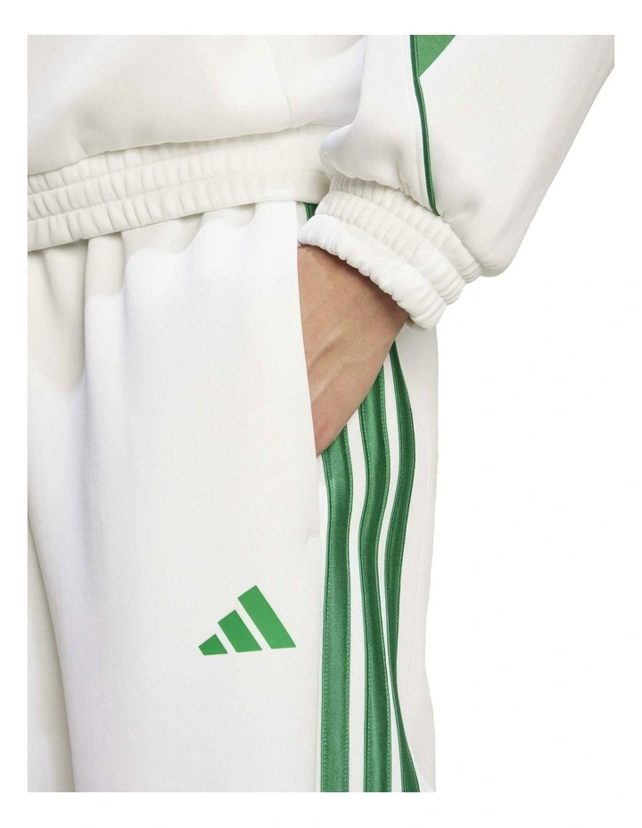 Stadium 3-Stripes Tracksuit Bottoms in White/Green image 5