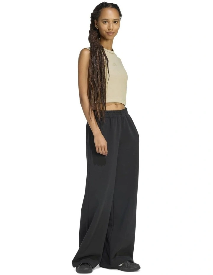 Soft Lux Straight Leg Tracksuit Bottoms in Black image 3