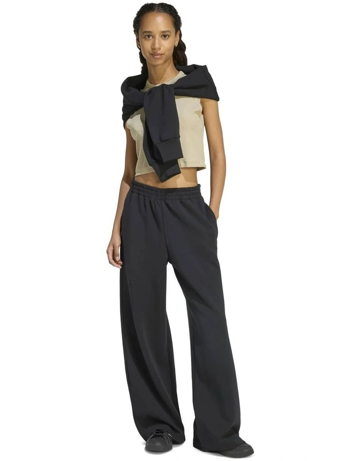 Soft Lux Straight Leg Tracksuit Bottoms in Black image 4