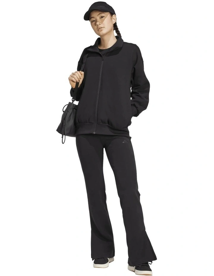 Soft Lux Flared Tracksuit Bottoms in Black image 1