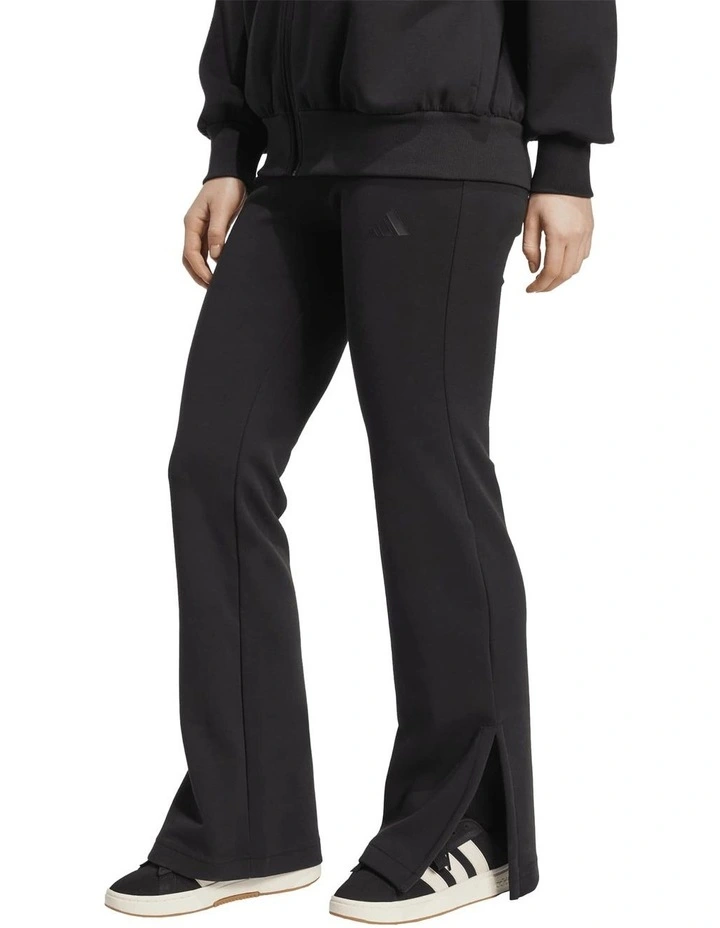 Soft Lux Flared Tracksuit Bottoms in Black image 3