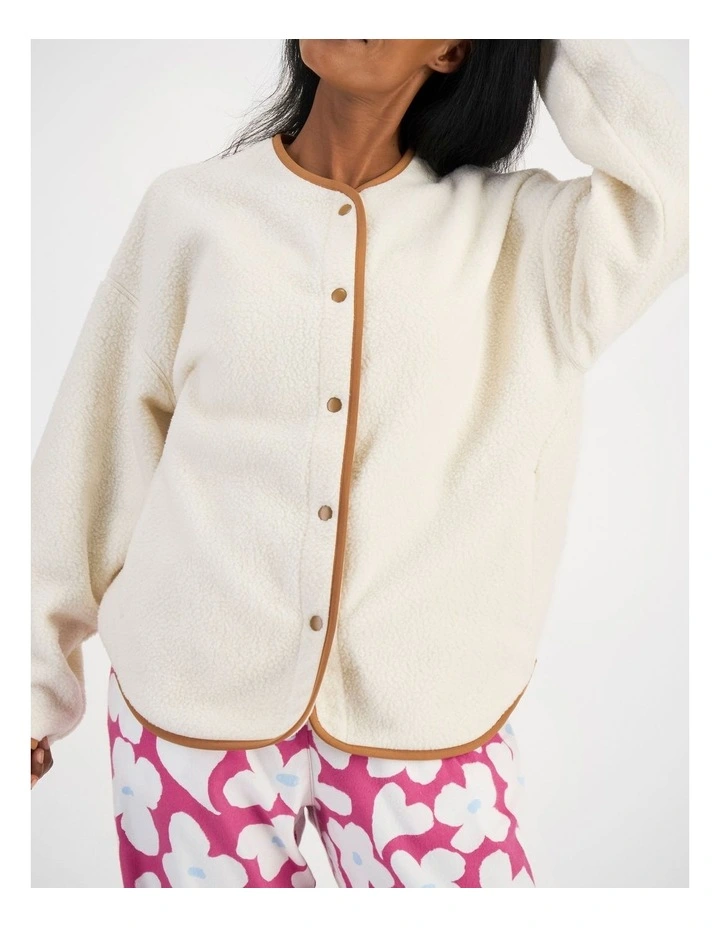 Teddy Fleece Jacket in Vanilla Bean image 1