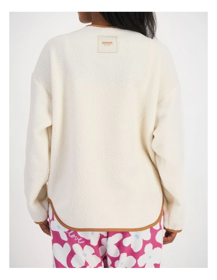 Teddy Fleece Jacket in Vanilla Bean image 2