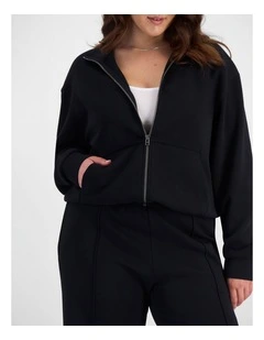 Tech Stretch Zip Jacket in Nu Black