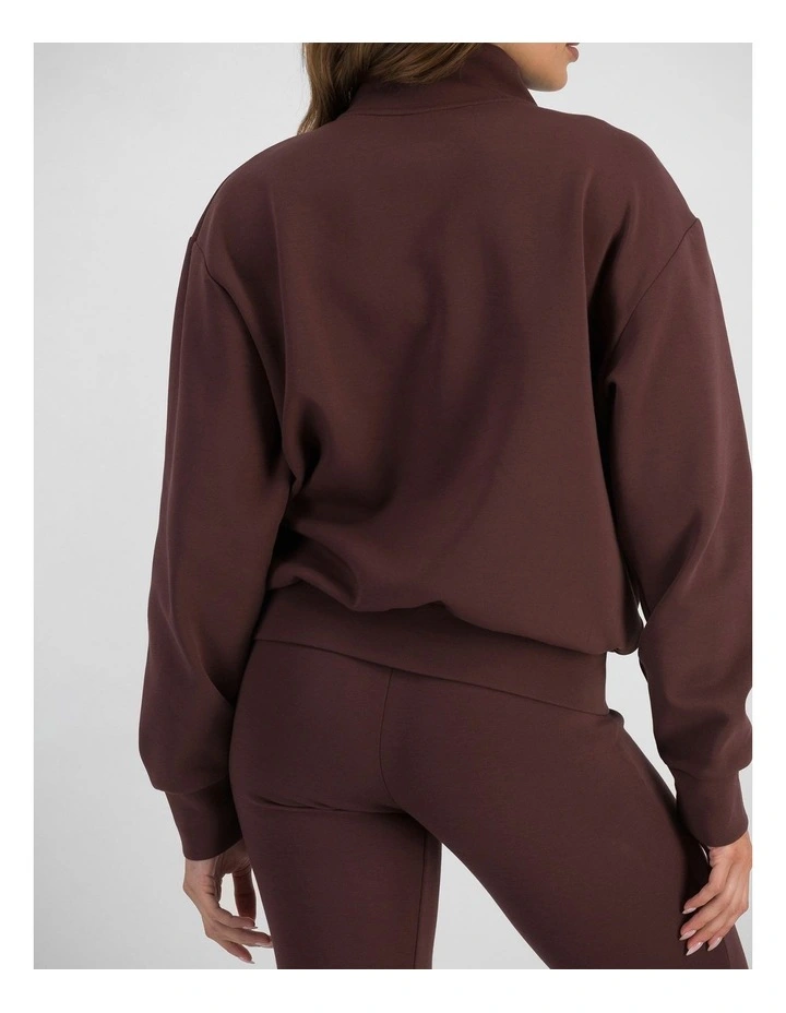Tech Stretch Zip Jacket in Deepest Berry image 2