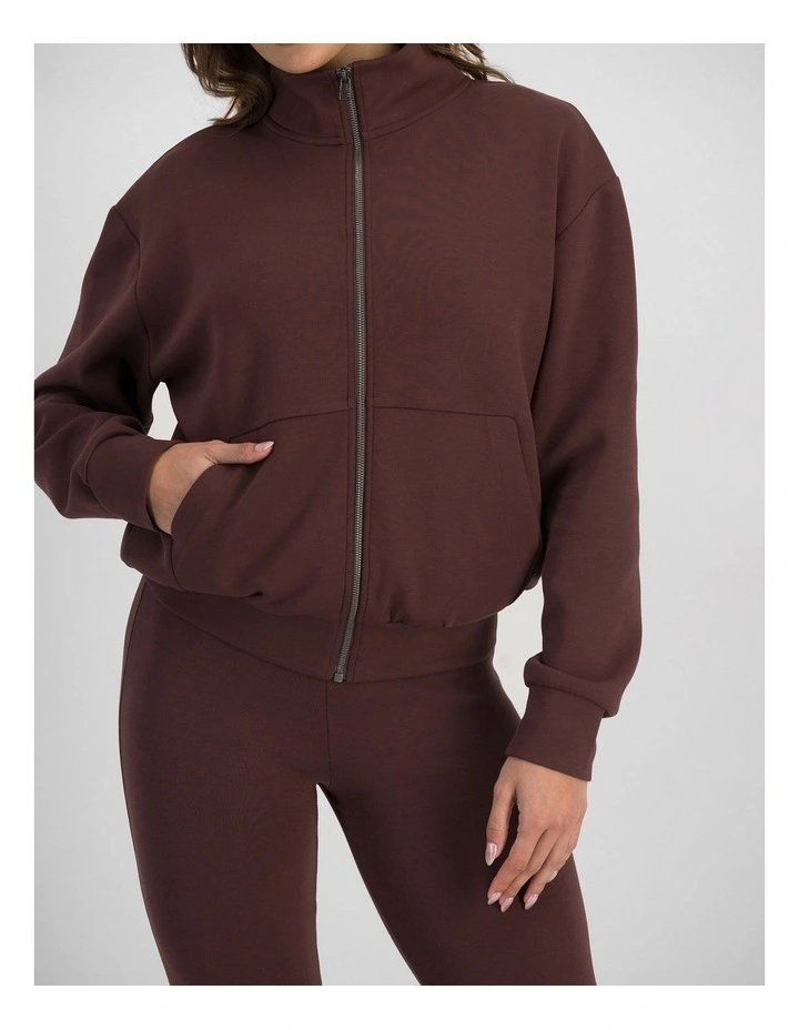 Tech Stretch Zip Jacket in Deepest Berry image 4