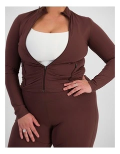 Move Recycled Zip Jacket in Deepest Berry