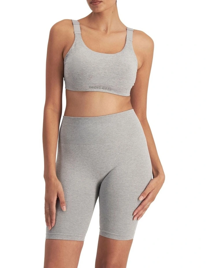 Move Seamless Bralette in Pearl Grey Marle image 1