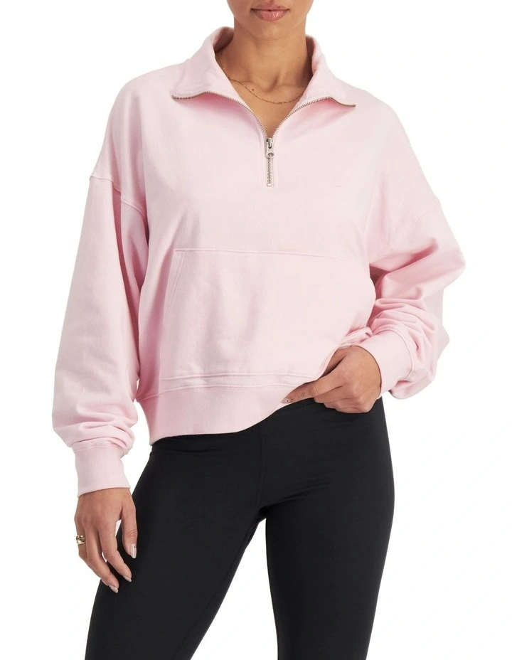 Move Half Zip Pullover in Pink Sapphire image 5
