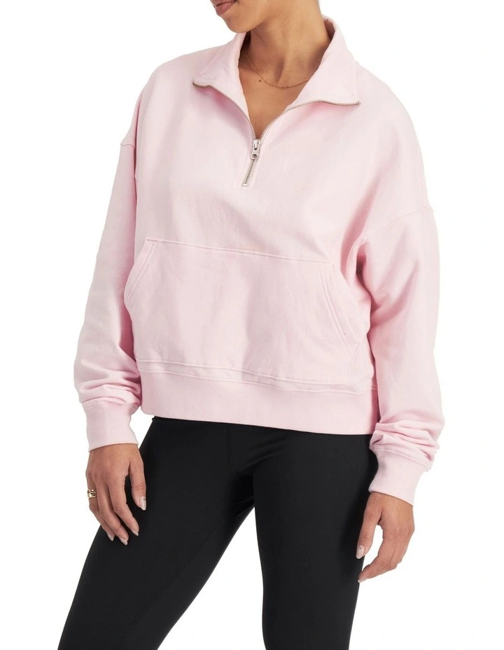 Move Half Zip Pullover in Pink Sapphire image 6
