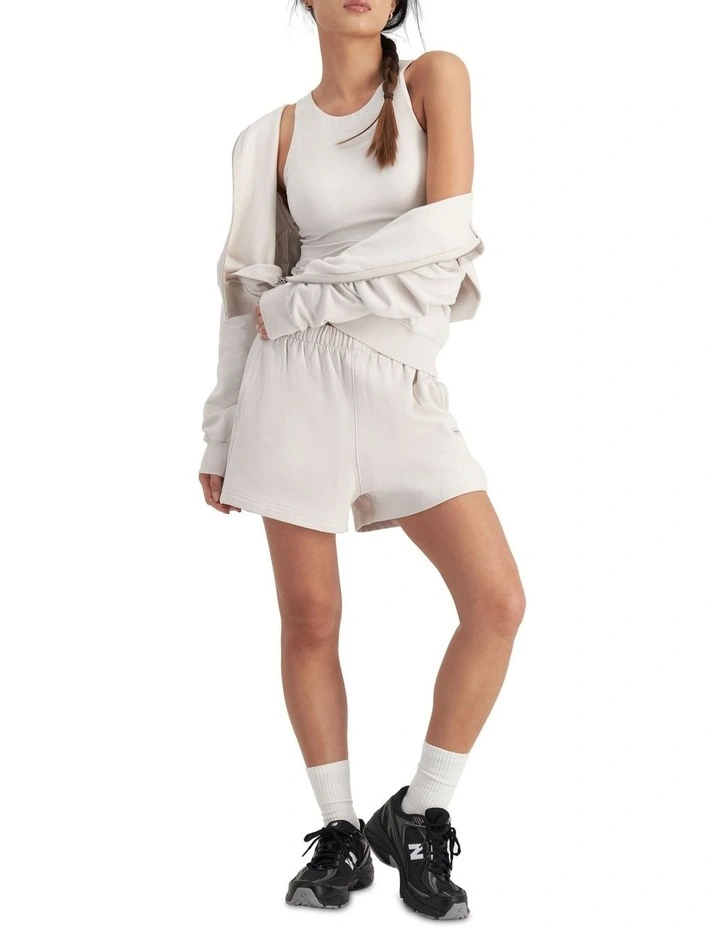 Move Double Zip Hoodie in White Banksia image 5