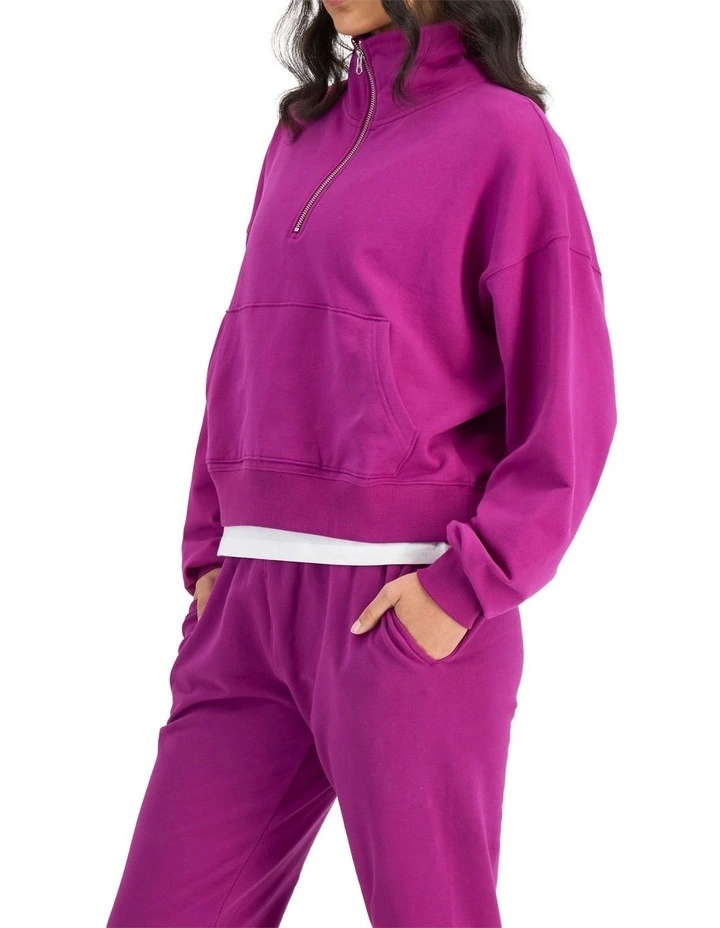 Move Half Zip Pullover Hoodie in Cosmic Purple image 3