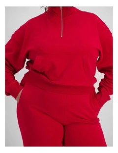 Move Half Zip Pullover in Cherry Pepper