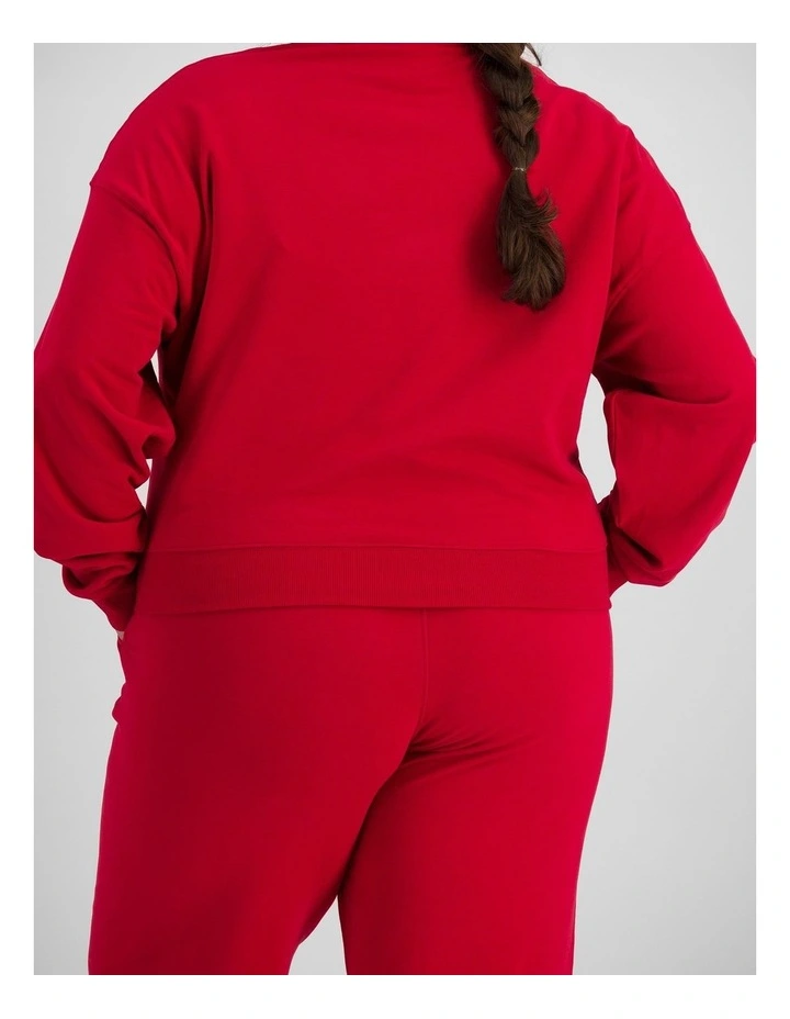Move Half Zip Pullover in Cherry Pepper image 2