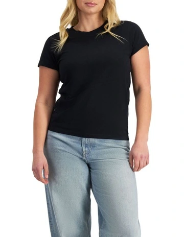 Midweight Crew Tee in Black