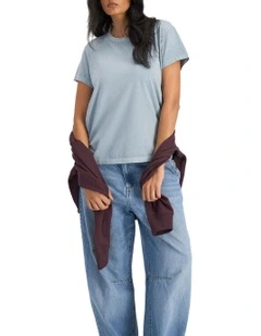 Midweight Crew Tee in Blue Jeans