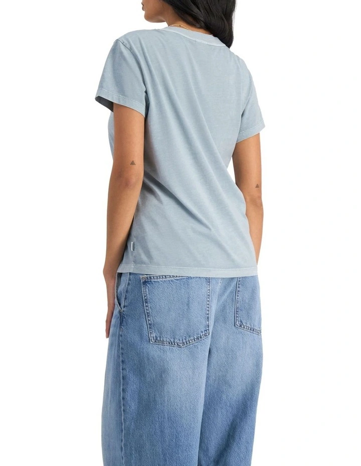 Midweight Crew Tee in Blue Jeans image 2