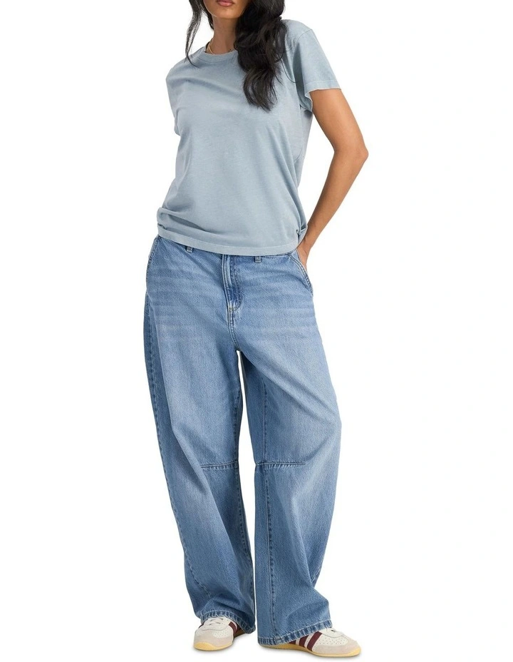 Midweight Crew Tee in Blue Jeans image 5