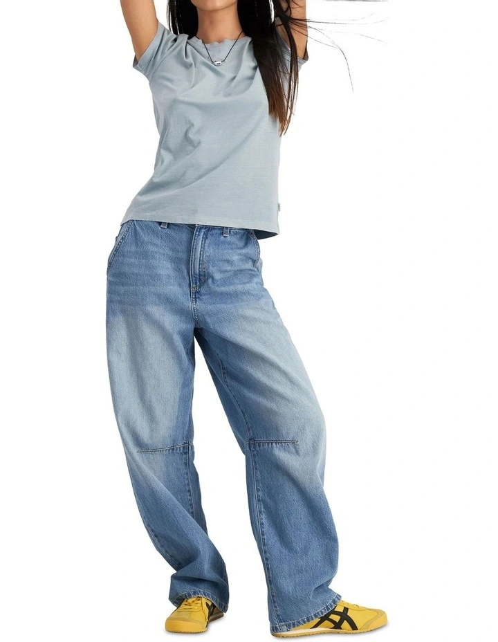 Midweight Crew Tee in Blue Jeans image 6