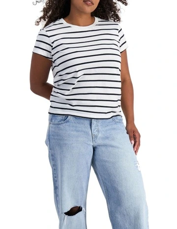 Midweight Crew Tee in Nu White