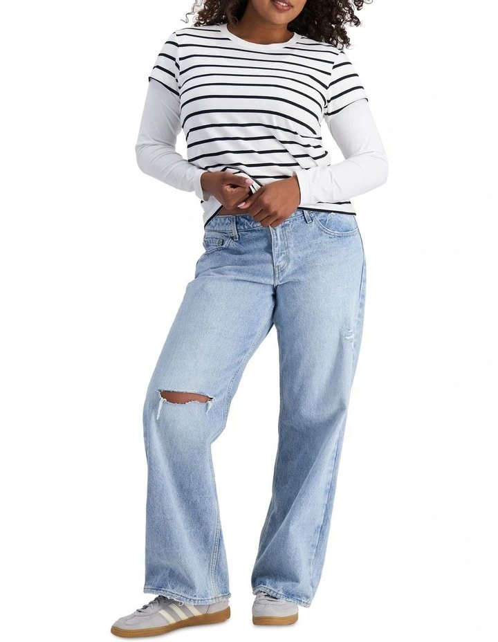 Midweight Crew Tee in Nu White image 4