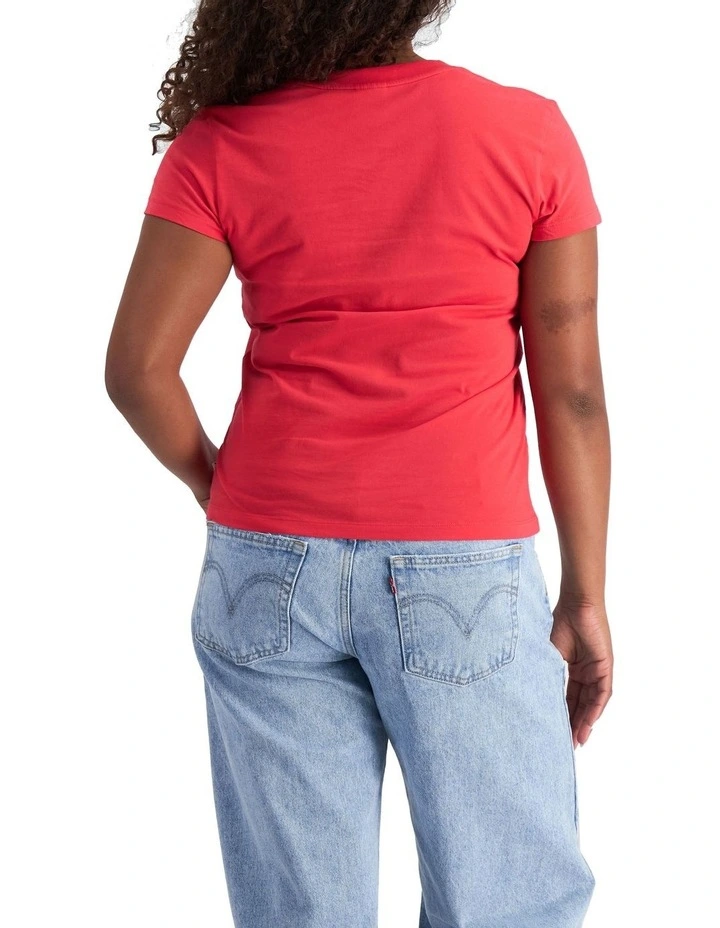 Midweight Crew Tee in Strong Blush image 2