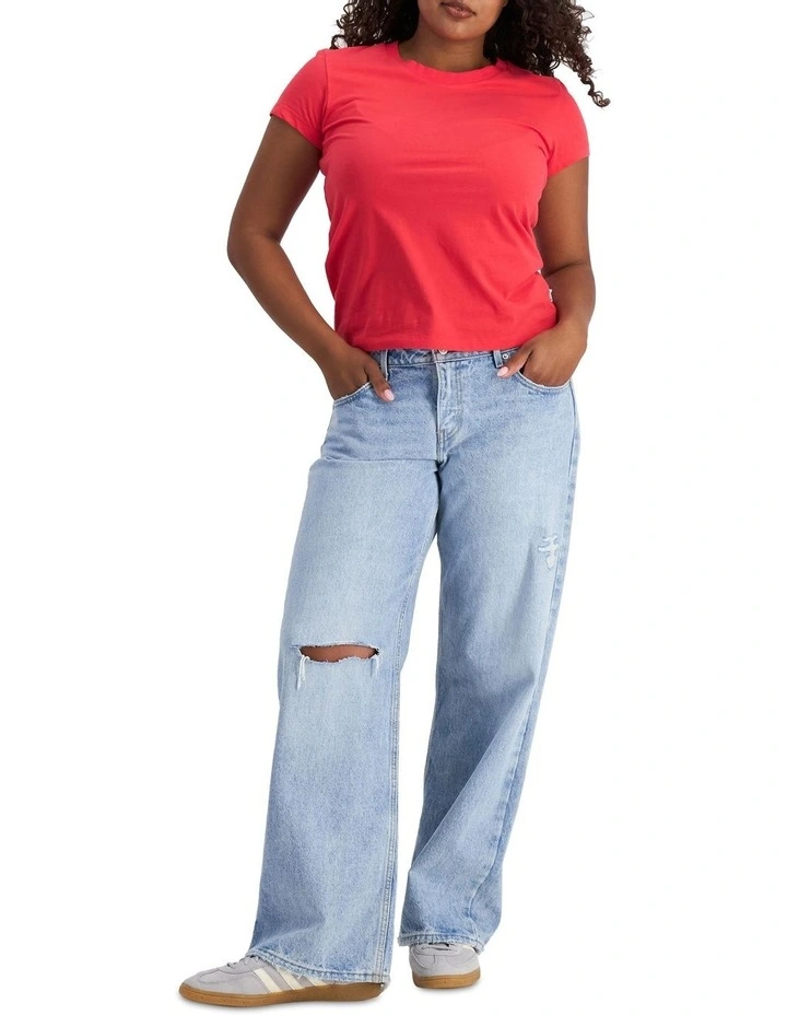 Midweight Crew Tee in Strong Blush image 4