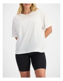 Relaxed Midweight Crew Tee in Nu White