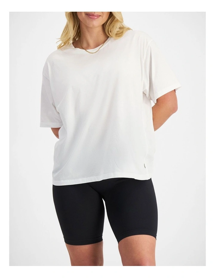 Relaxed Midweight Crew Tee in Nu White image 1