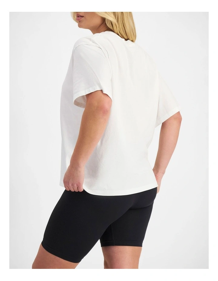 Relaxed Midweight Crew Tee in Nu White image 2