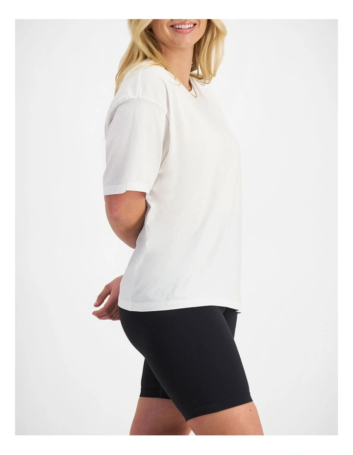 Relaxed Midweight Crew Tee in Nu White image 3