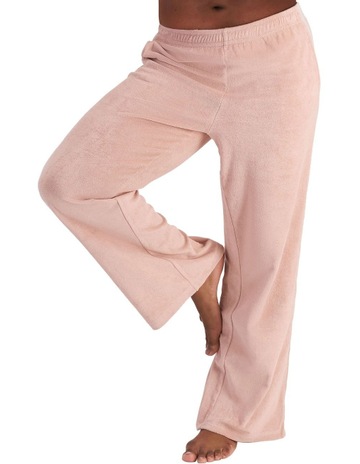 Terry Towelling Straight Leg Pant in Tender Orchid
