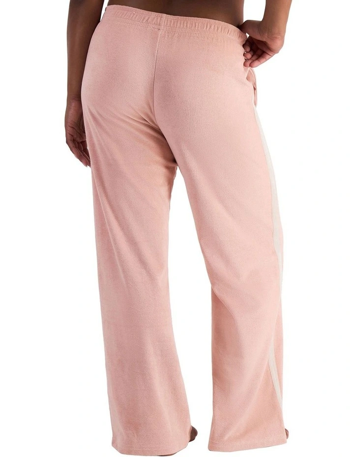 Terry Towelling Straight Leg Pant in Tender Orchid image 2