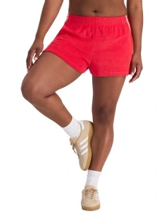 Terry Towelling Short in Strong Blush