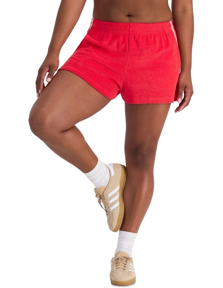 Terry Towelling Short in Strong Blush image 1