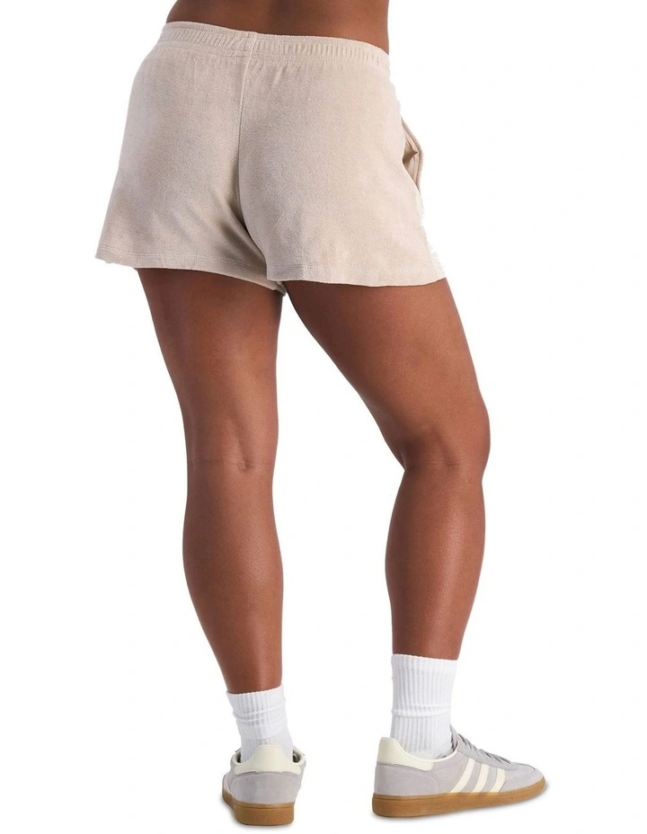 Terry Towelling Short in Pale Shroom image 2