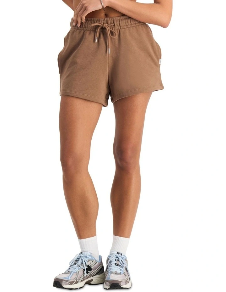 Sweats Cotton Short in Coffee Ground image 4