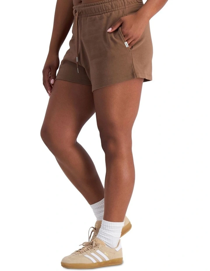 Sweats Cotton Short in Coffee Ground image 6
