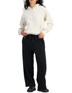 Sweats Cotton Fleece Barrel Leg Trackie Pant in Nu Black