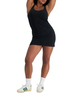 Move Cotton Stretch Dress in Nu Black