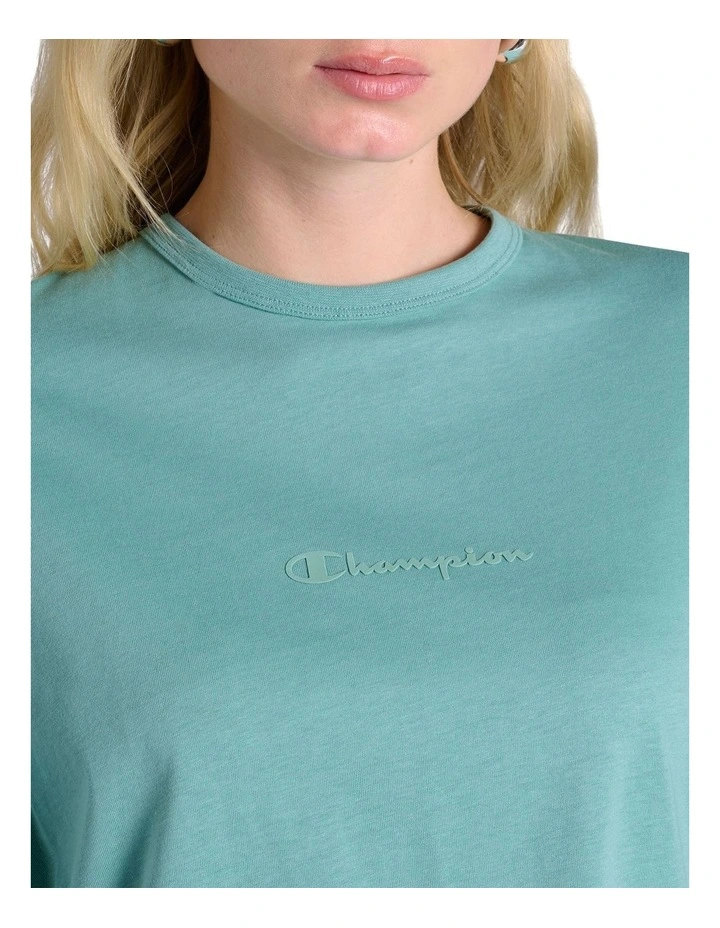 Script Short Sleeve Tee in Blue image 5