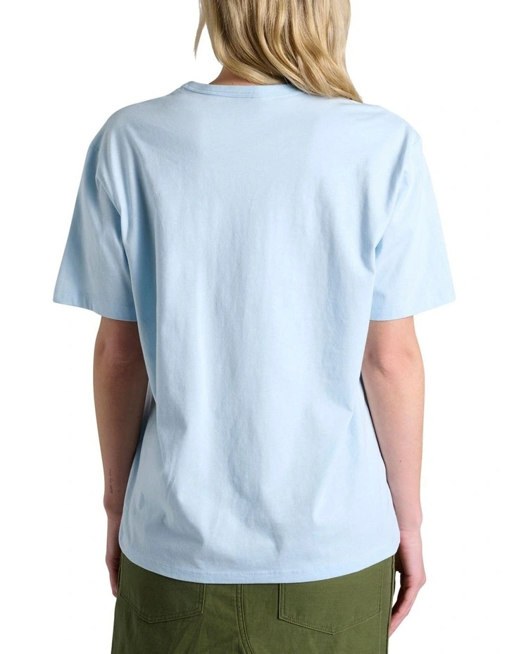 Script Short Sleeve Tee in Blue image 2