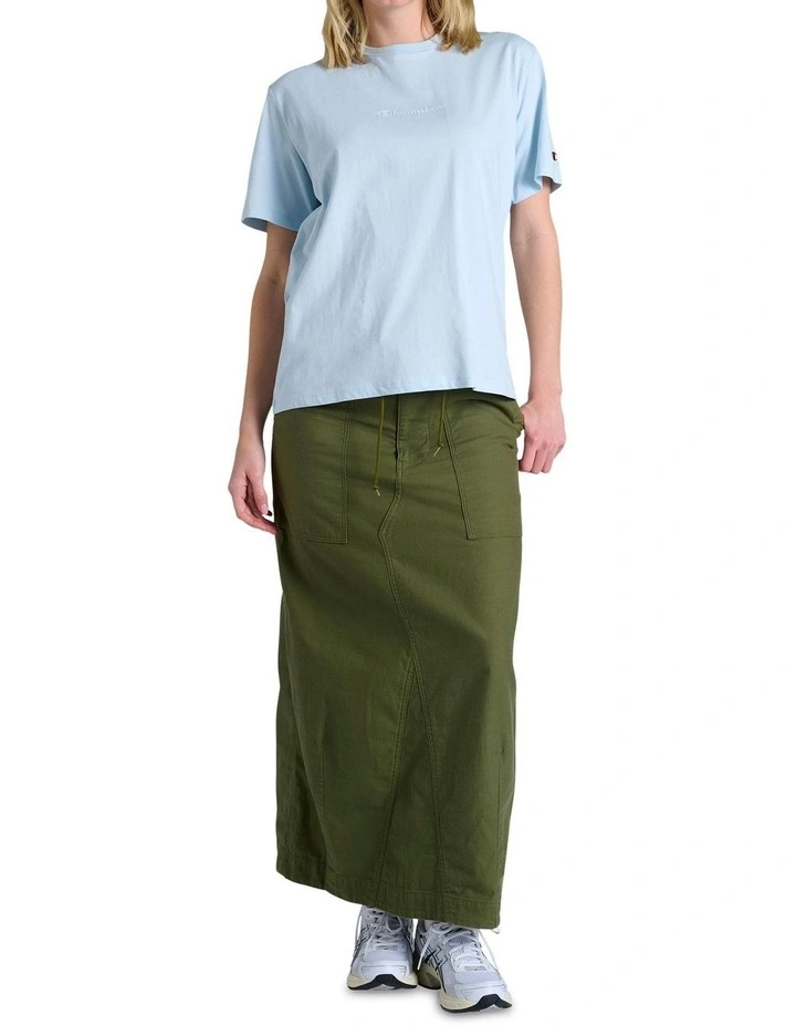 Script Short Sleeve Tee in Blue image 4
