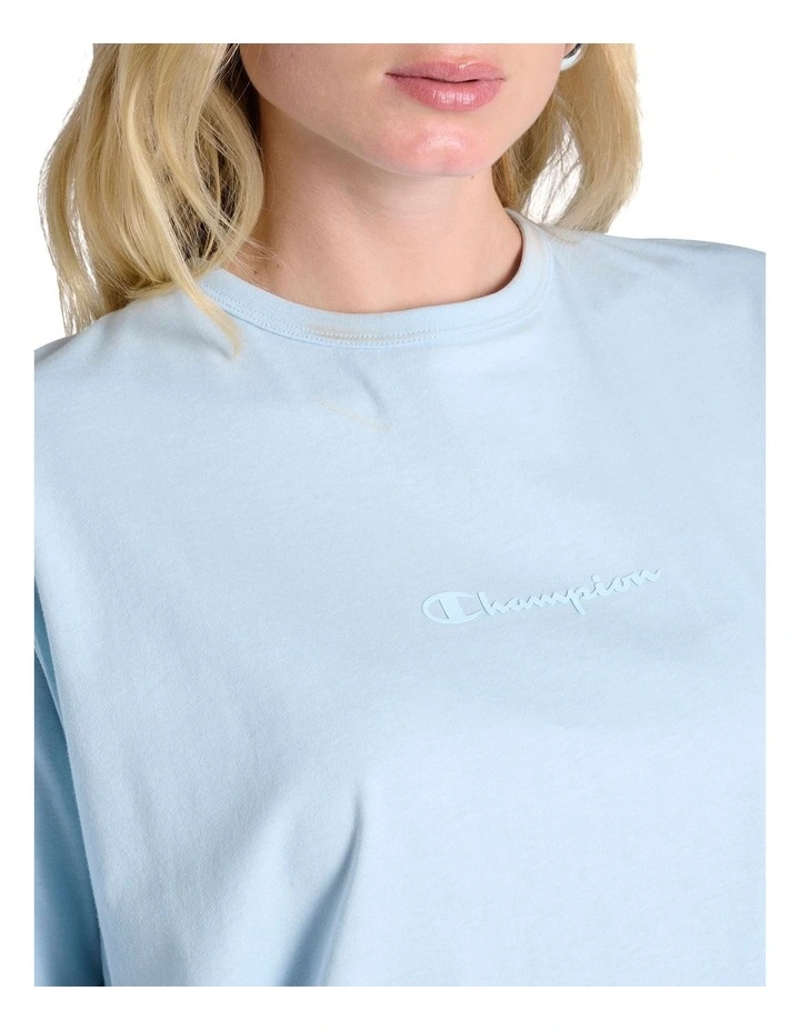 Script Short Sleeve Tee in Blue image 5