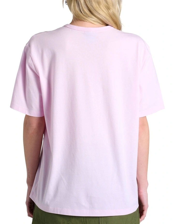 Script Short Sleeve Tee in Pink image 2
